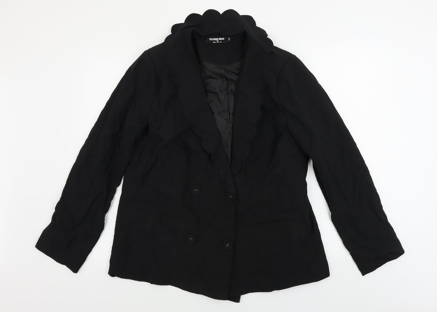 Fashion Union  Womens Black   Jacket Blazer Size 18