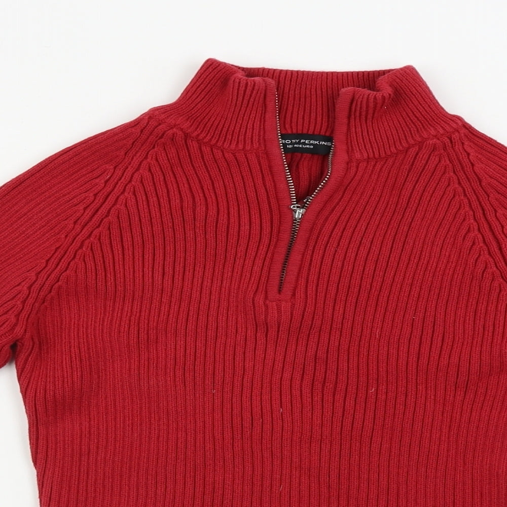 Dorothy Perkins  Womens Red   Henley Jumper Size 12