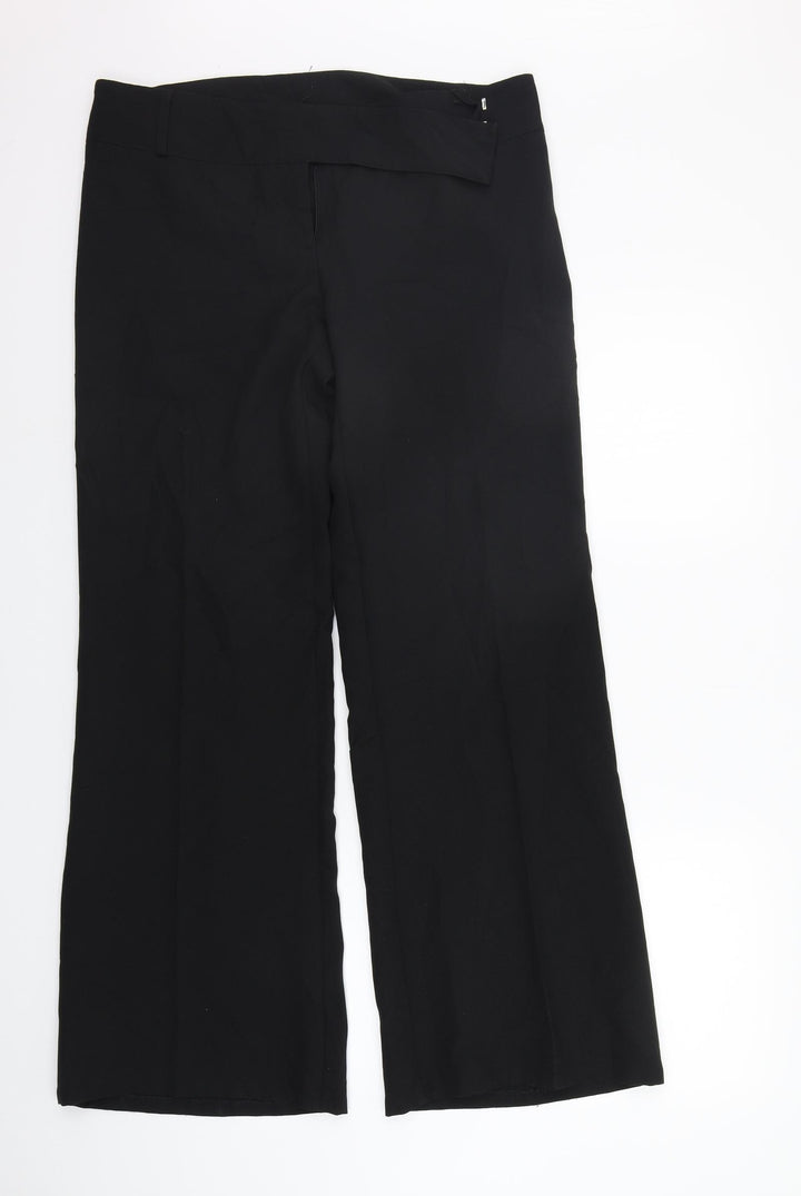 Internacionale Womens Black Trousers Size 14 L30 in