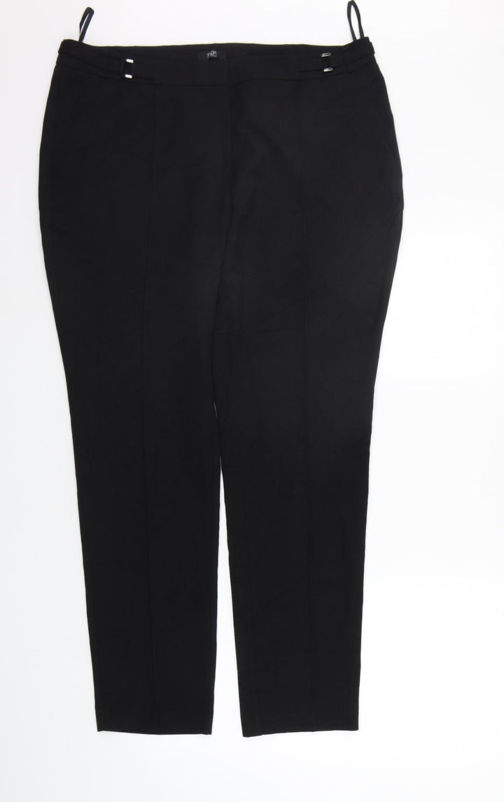 F&F Womens Black Trousers Size 16 L29 in