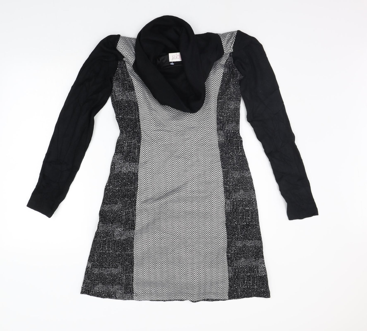 Libra Womens Black Geometric  Jumper Dress  Size 8