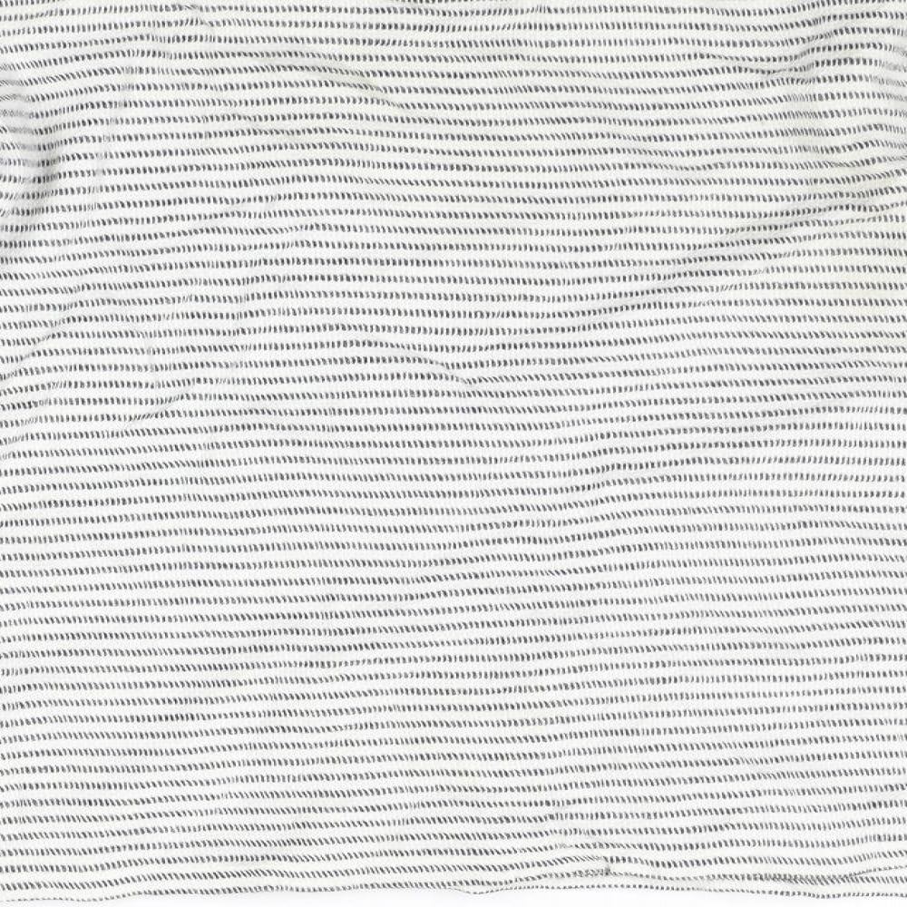 M&Co Girls White Striped  Pullover Jumper Size 12-13 Years