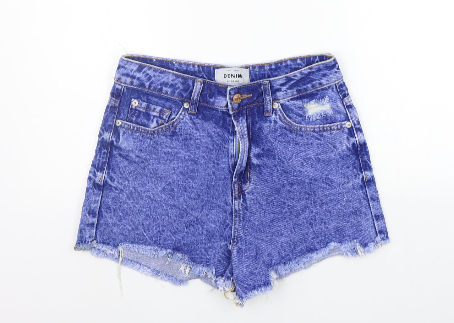 New Look Womens Blue   Cut-Off Shorts Size 10