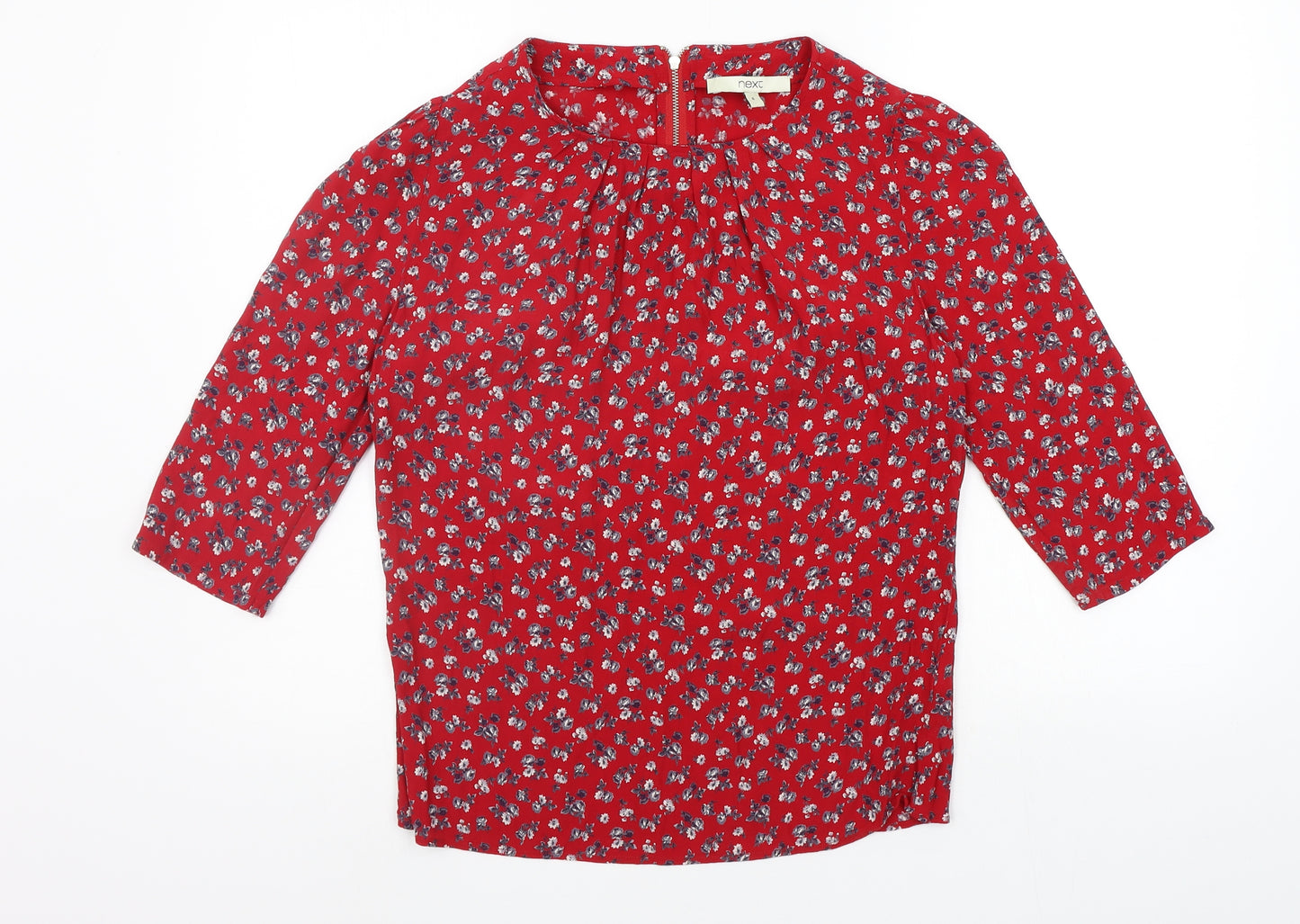 NEXT Womens Red Floral  Basic Blouse Size 6