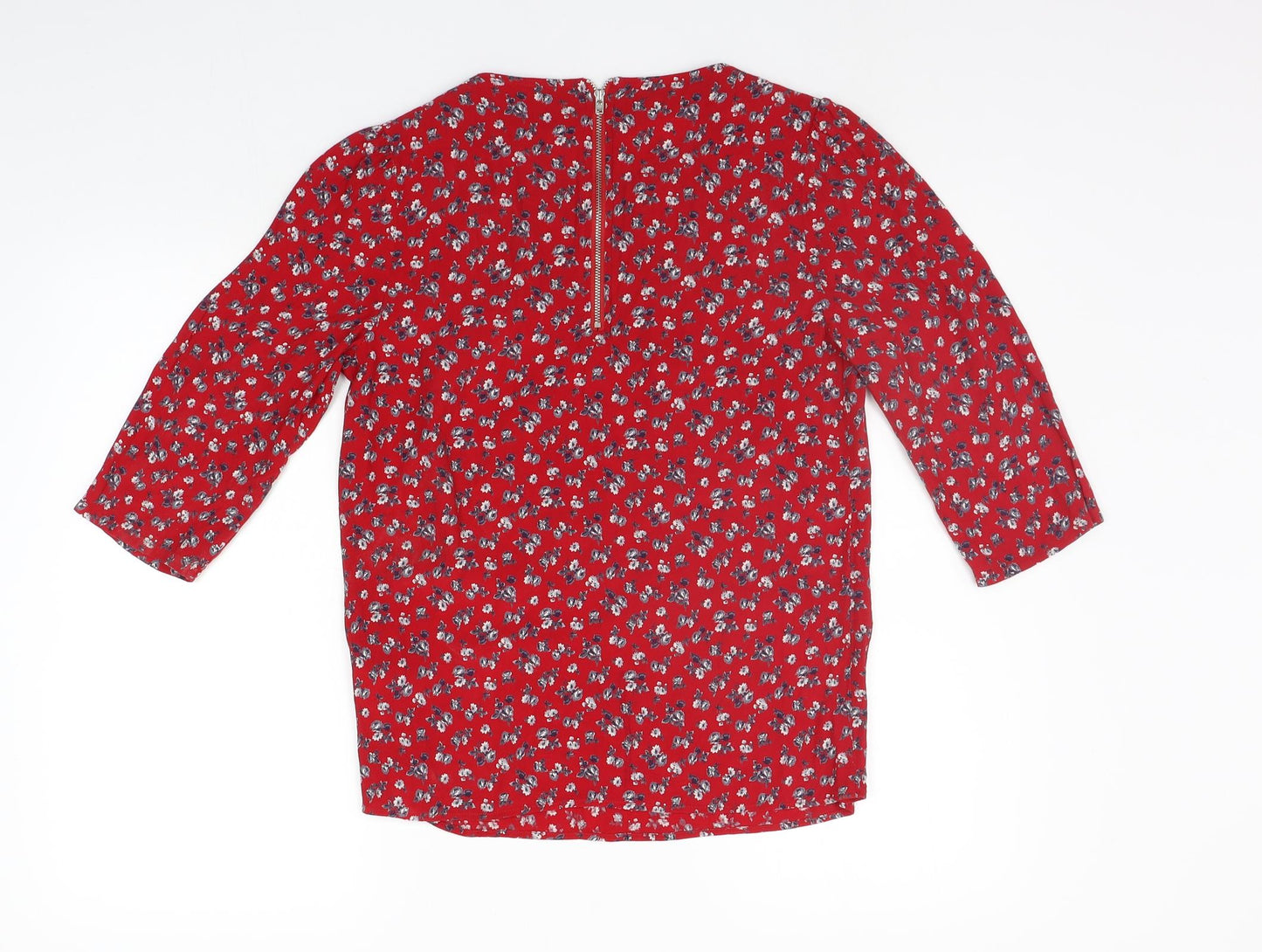 NEXT Womens Red Floral  Basic Blouse Size 6