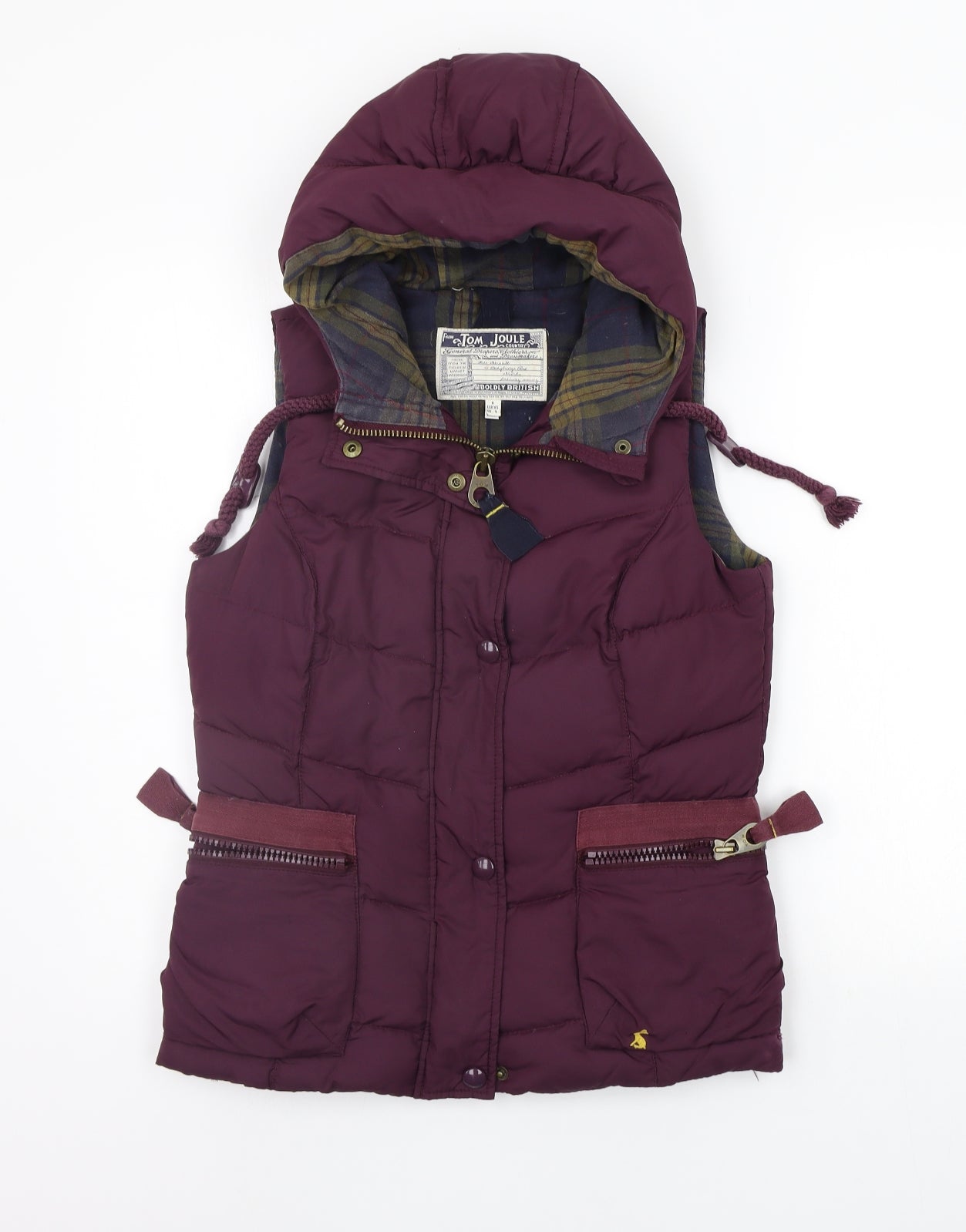Joules Womens Purple   Gilet Coat Size 8