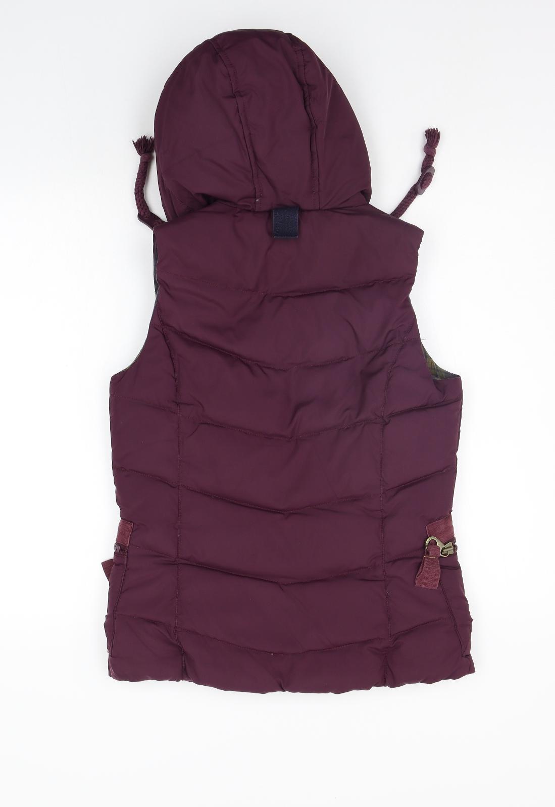 Joules Womens Purple   Gilet Coat Size 8