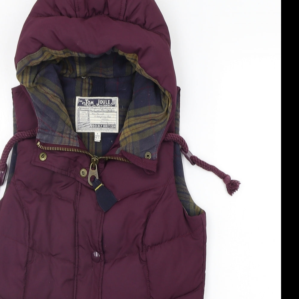 Joules Womens Purple   Gilet Coat Size 8