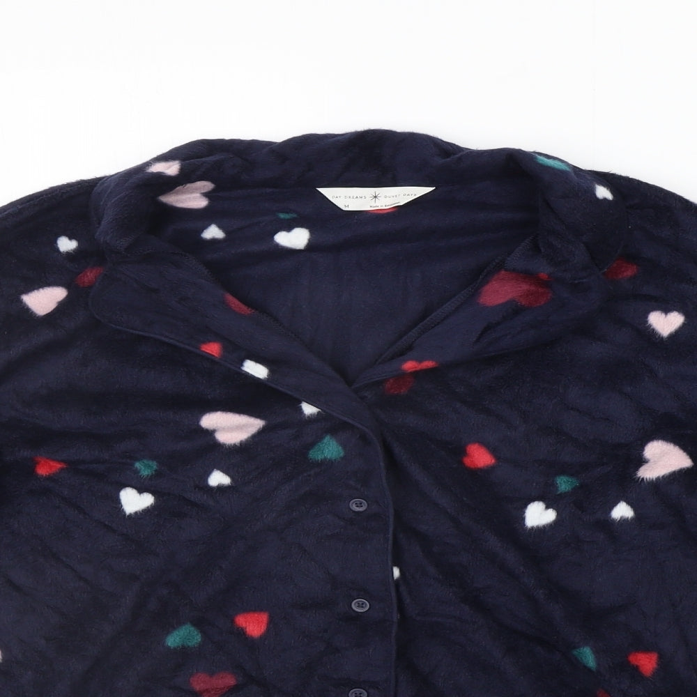 Marks and Spencer Womens Blue Geometric  Top Pyjama Top Size M