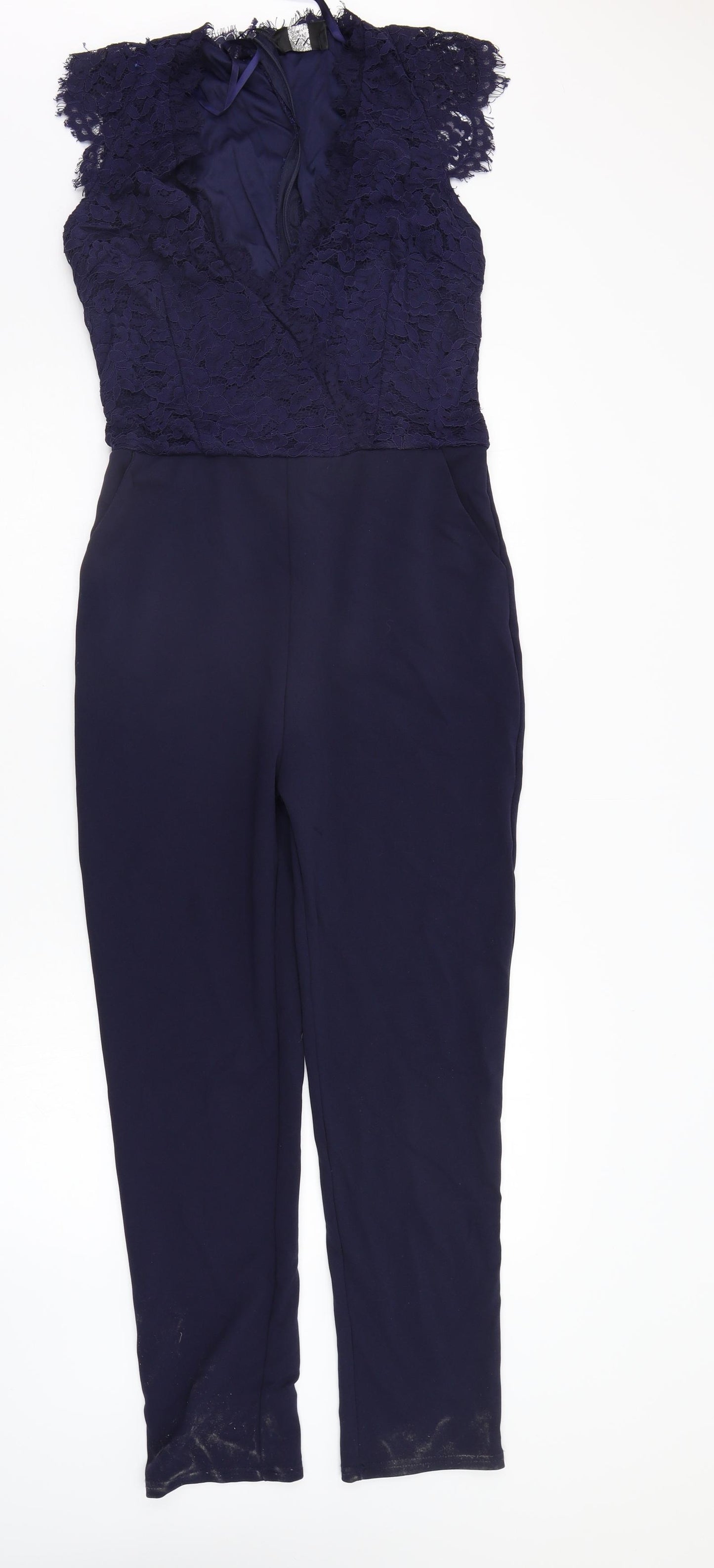 ax Womens Blue   Jumpsuit One-Piece Size 8