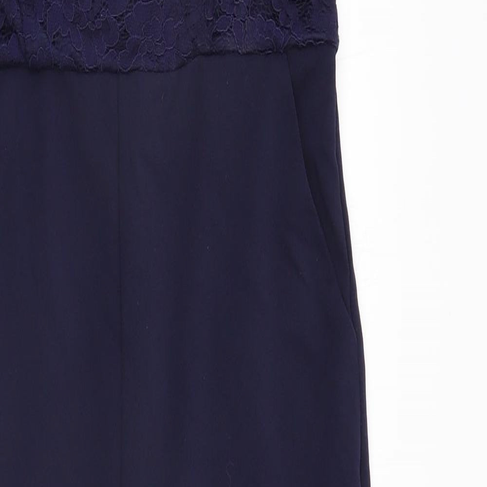 ax Womens Blue   Jumpsuit One-Piece Size 8