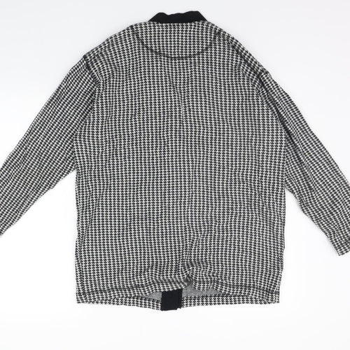 BHS Womens Grey Geometric  Cardigan Jumper Size 10