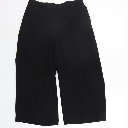 Preworn Womens Black   Trousers  Size 14 L20 in - Elasticated Waist