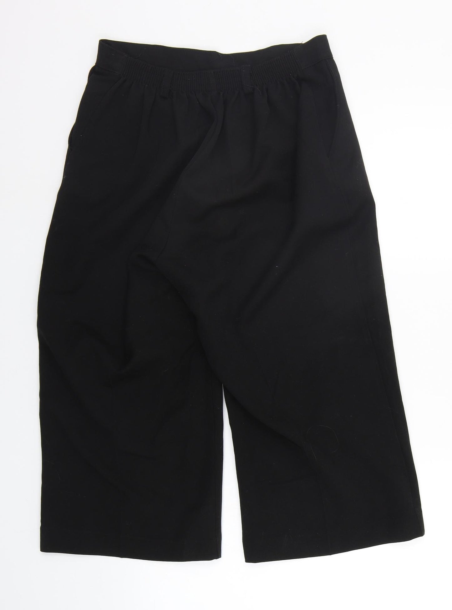 Preworn Womens Black   Trousers  Size 14 L20 in - Elasticated Waist