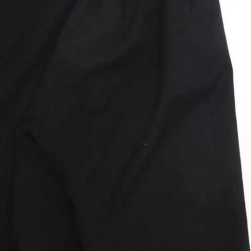 Preworn Womens Black   Trousers  Size 14 L20 in - Elasticated Waist