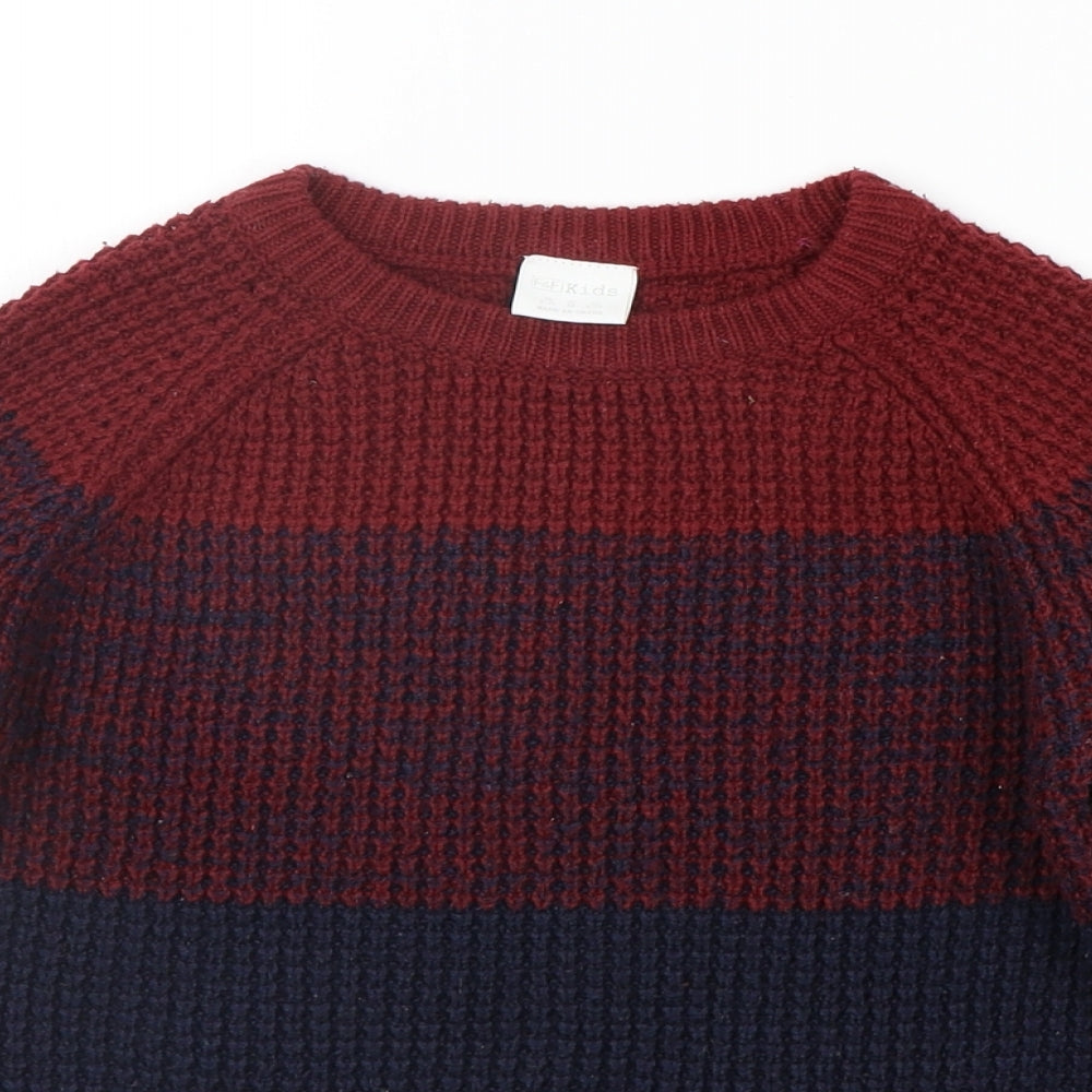 F&F Boys Red   Pullover Jumper Size 6-7 Years