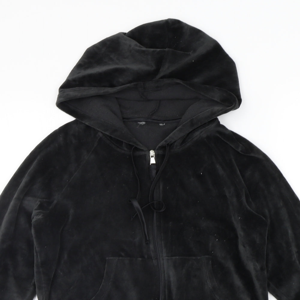 Marks and Spencer Womens Black   Full Zip Hoodie Size 12