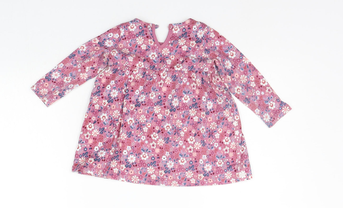 F&F Girls Purple Floral  Basic T-Shirt Size 6-9 Months