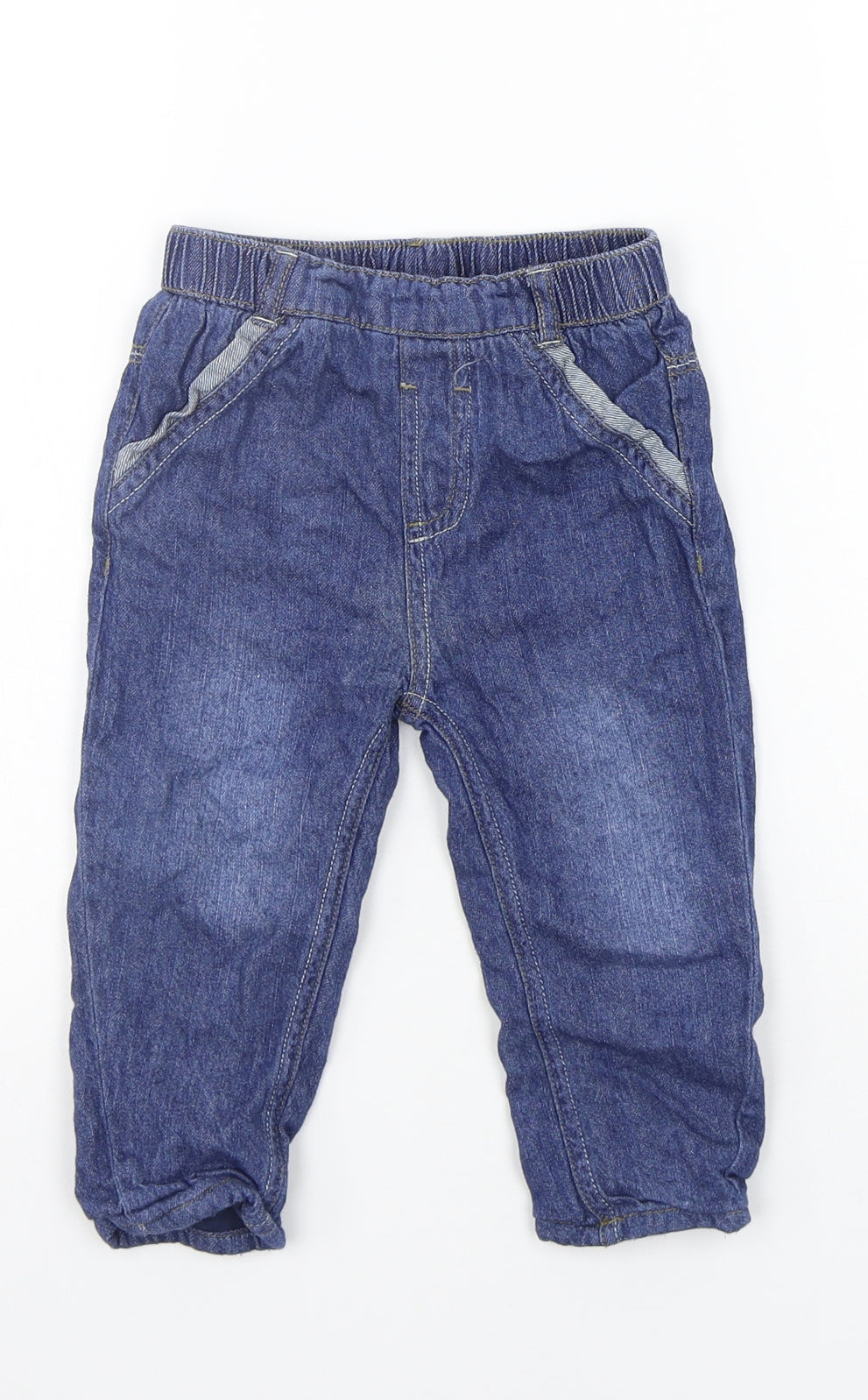 George Boys Blue   Cropped Jeans Size 12-18 Months