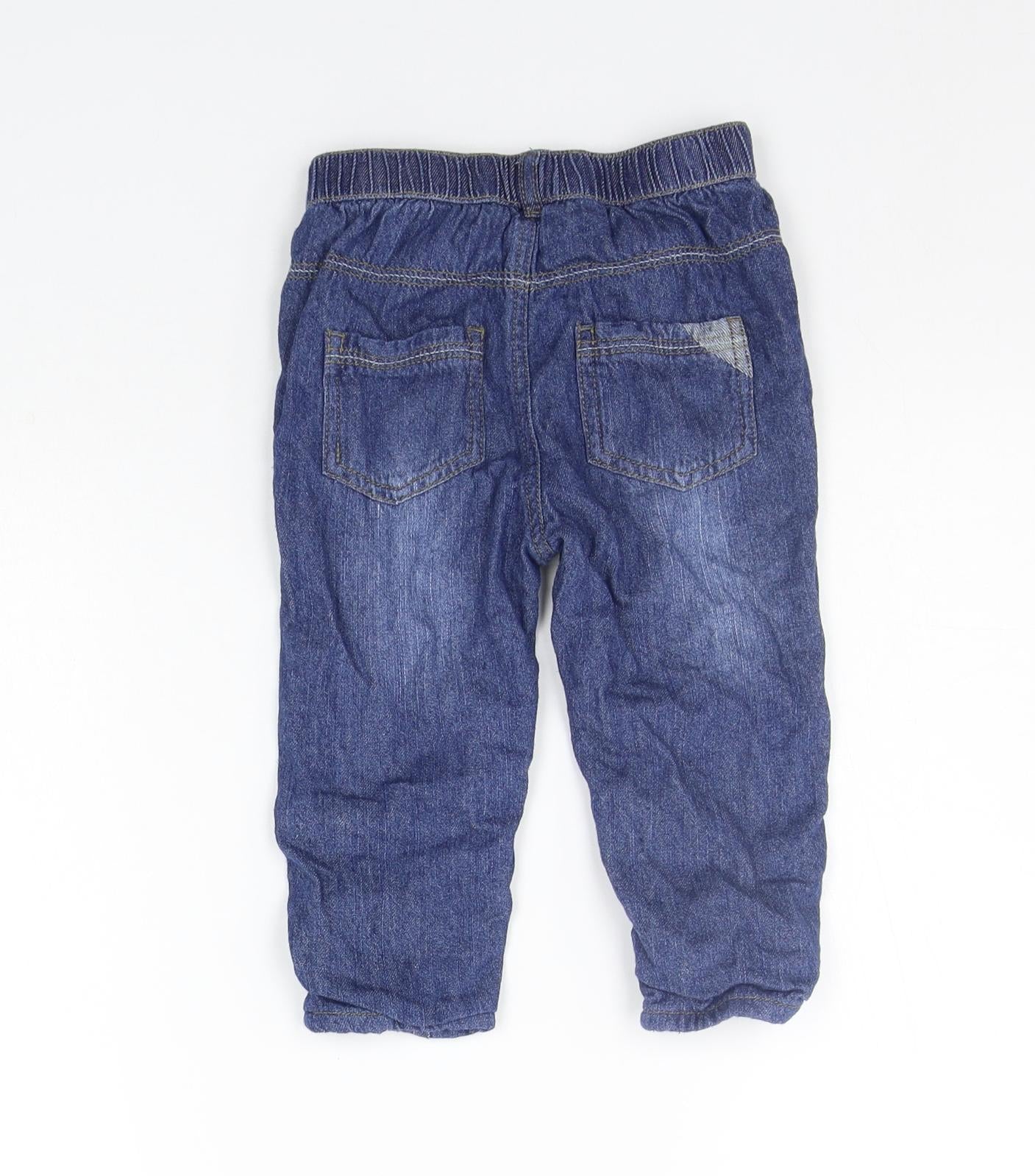 George Boys Blue   Cropped Jeans Size 12-18 Months
