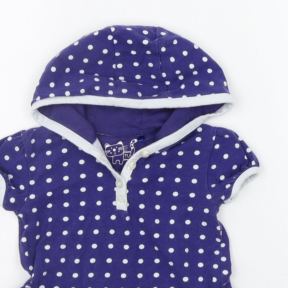 TU Girls Blue Geometric  A-Line  Size 9-12 Months