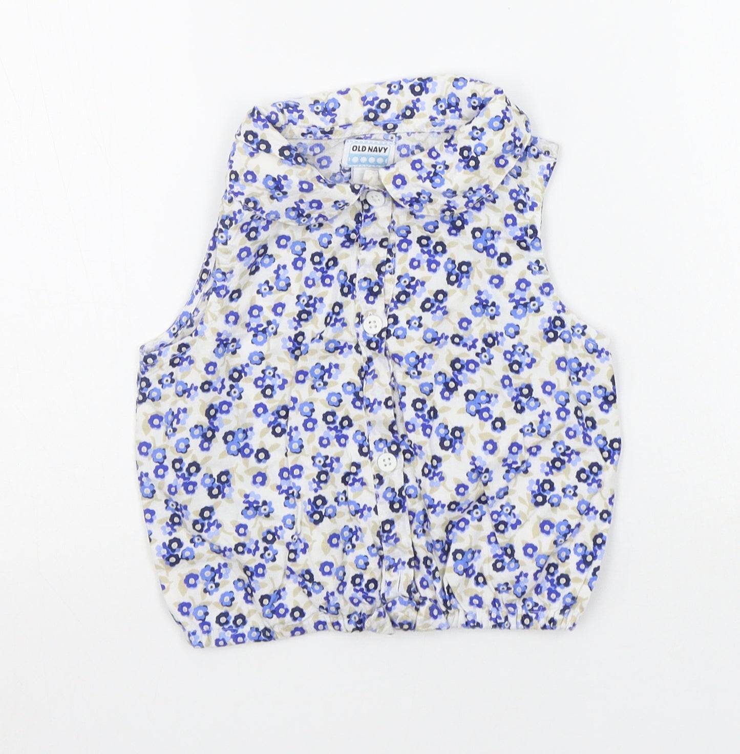 Old Navy Girls White Geometric  Basic Tank Size 2 Years