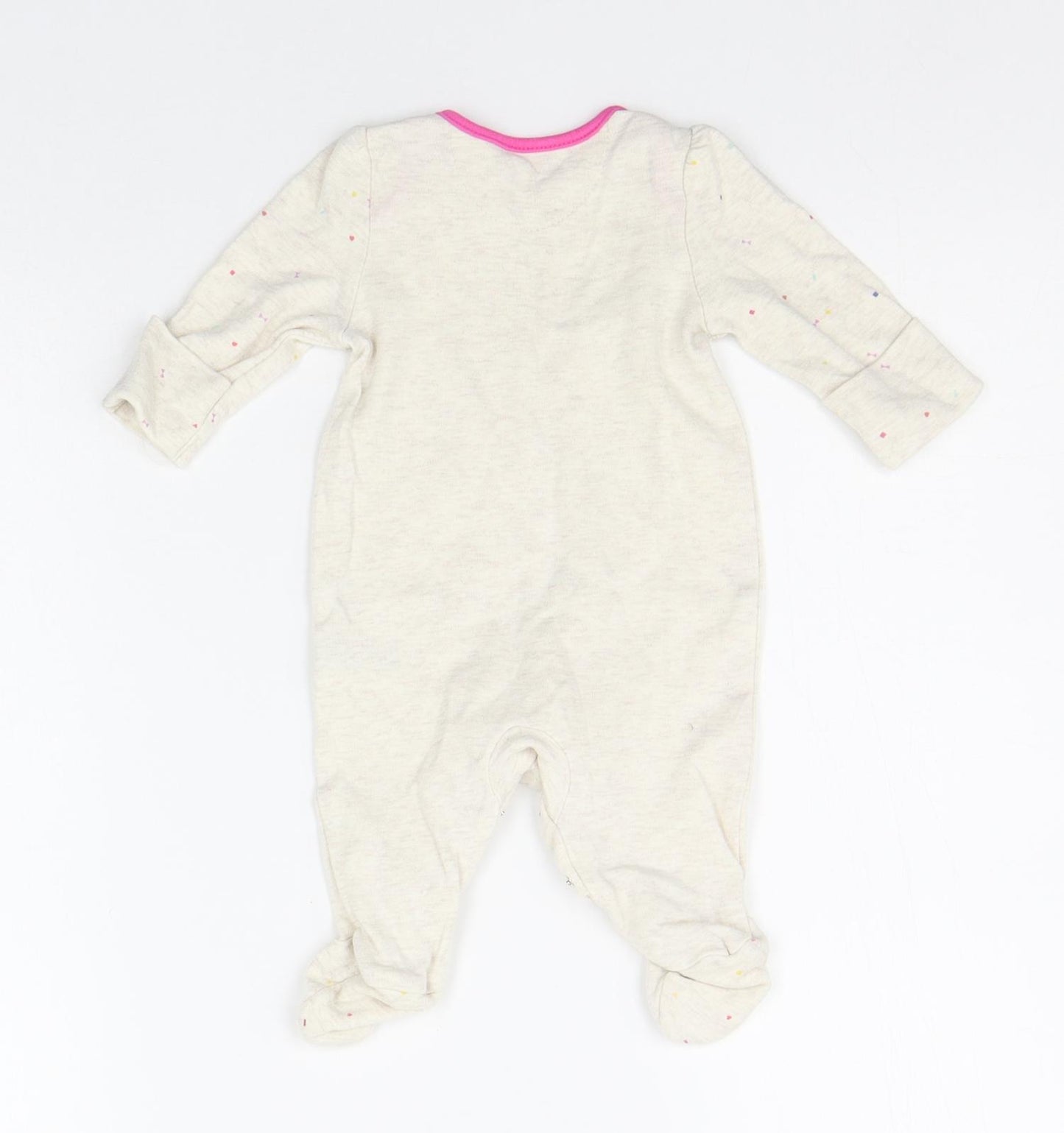 Mothercare Baby Beige Geometric  Babygrow One-Piece Size 0-3 Months