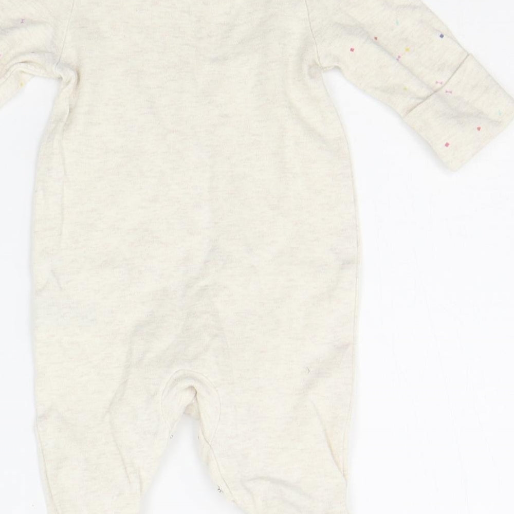 Mothercare Baby Beige Geometric  Babygrow One-Piece Size 0-3 Months