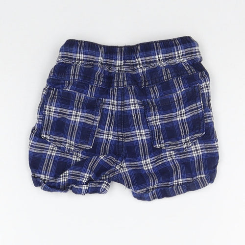 NEXT Boys Blue Check  Cropped Trousers Size 9-12 Months