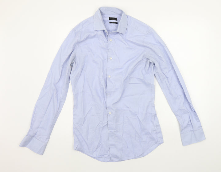 NEXT Mens Blue Button-Up Size 15