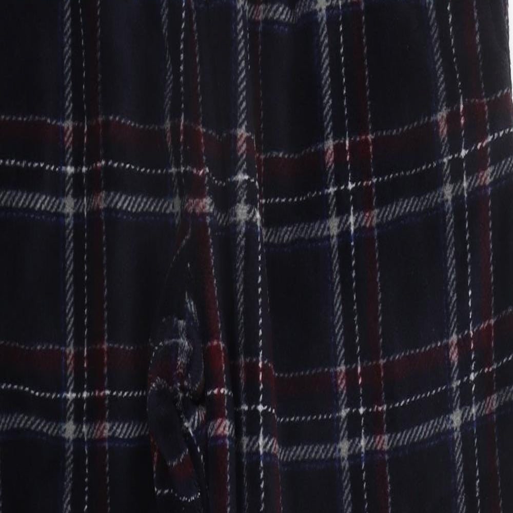Matalan Mens Black Check   Lounge Pants Size L  - Elasticated Waist