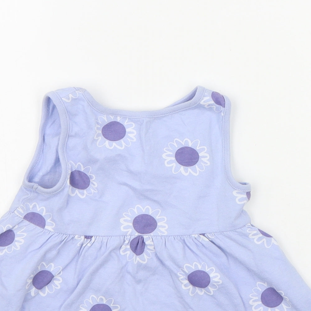 F&F Baby Blue Floral  A-Line  Size 12-18 Months