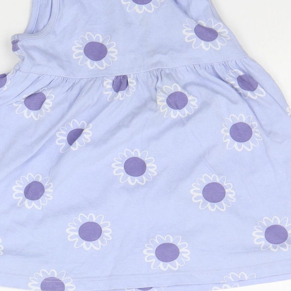 F&F Baby Blue Floral  A-Line  Size 12-18 Months