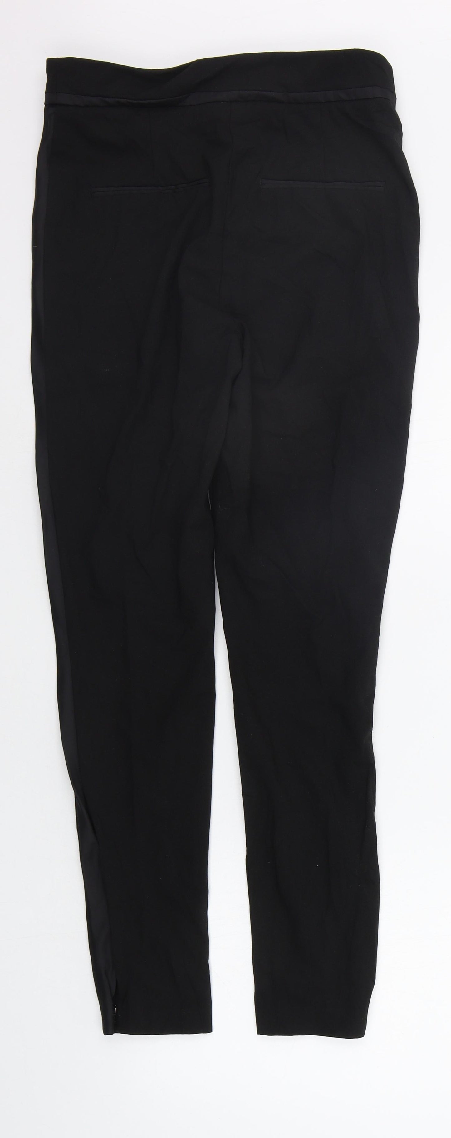 H&M Womens Black   Trousers  Size 8 L28 in