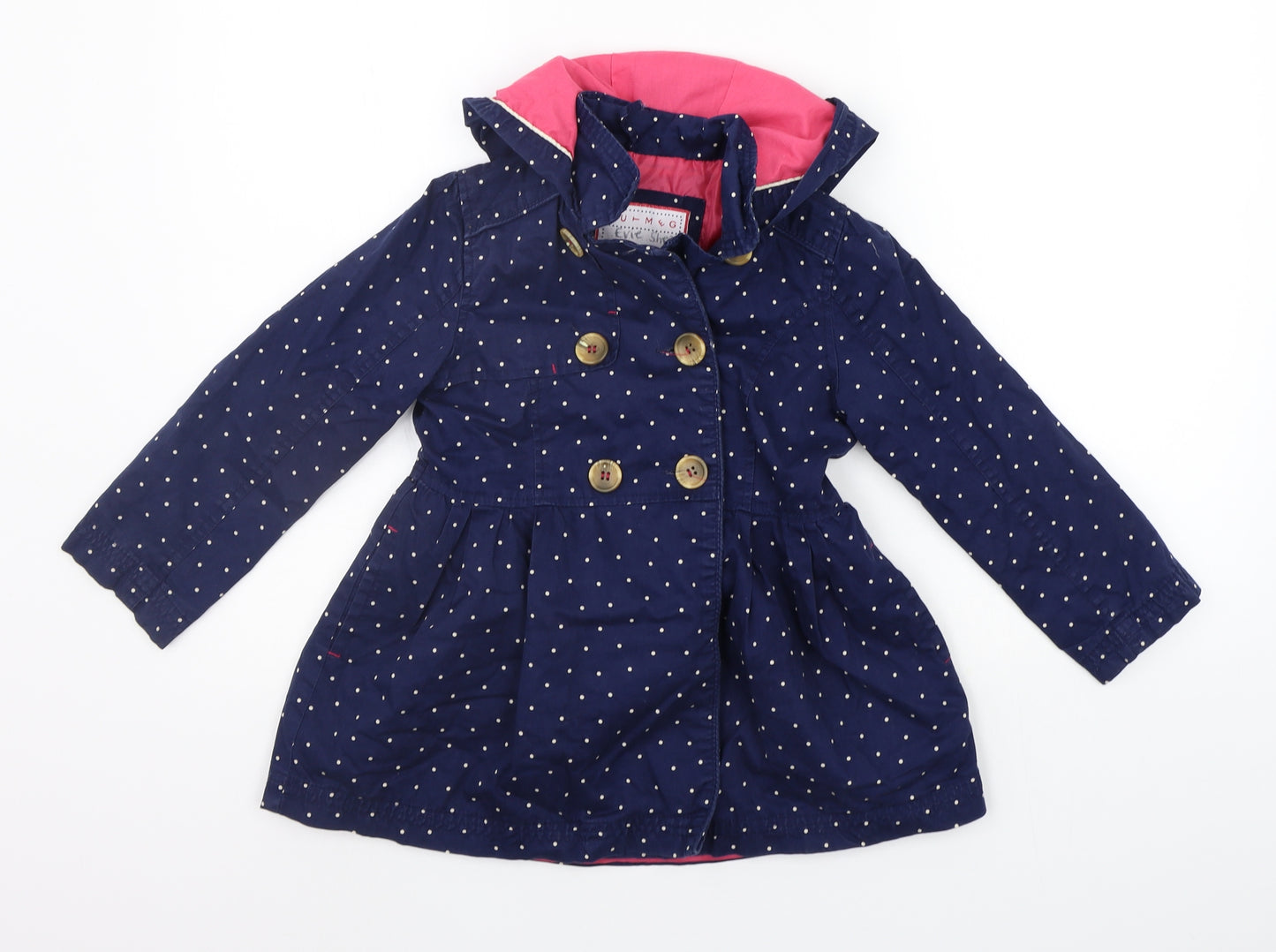 Nutmeg Boys Blue Polka Dot  Jacket Coat Size 5-6 Years