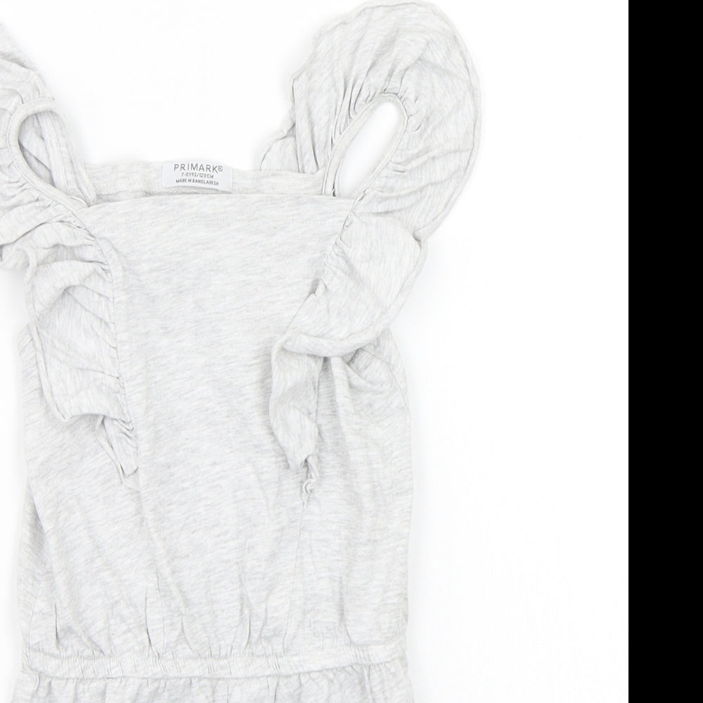 Primark Girls Grey   Playsuit One-Piece Size 7-8 Years