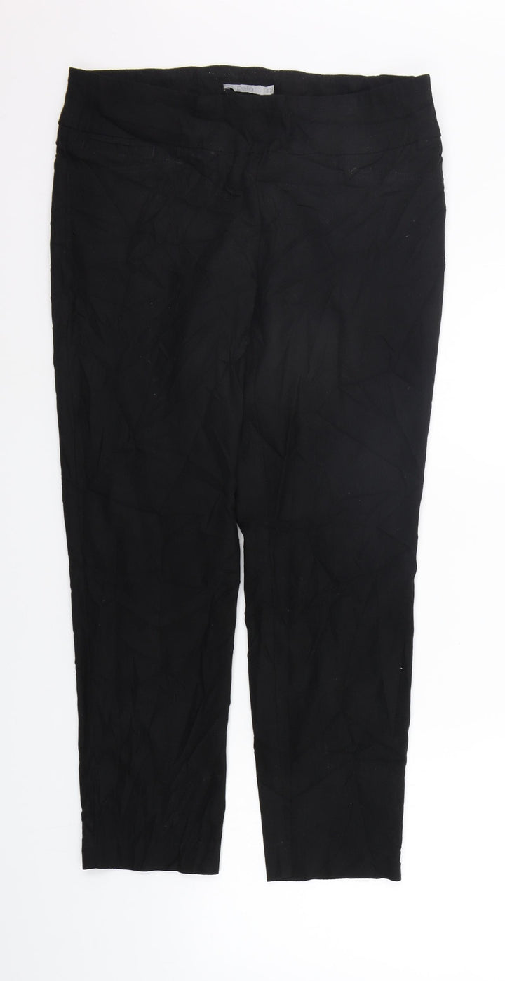Dalia Womens Black Trousers Size 14 L24 in