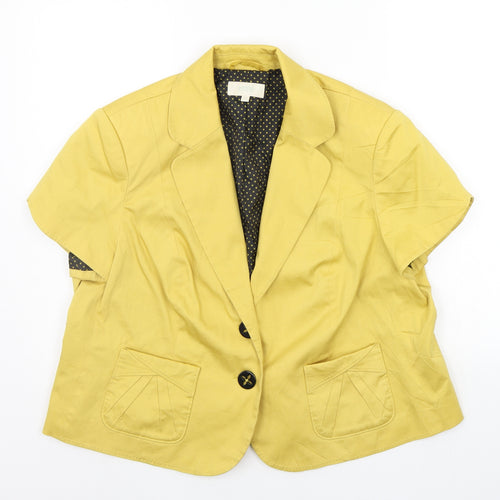 Marks and Spencer Womens Yellow   Jacket Blazer Size 12