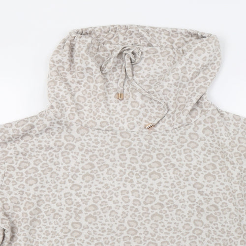 F&F Womens Beige Animal Print   Pyjama Top Size S