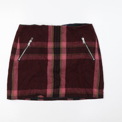 Gap Womens Pink Check  A-Line Skirt Size 8