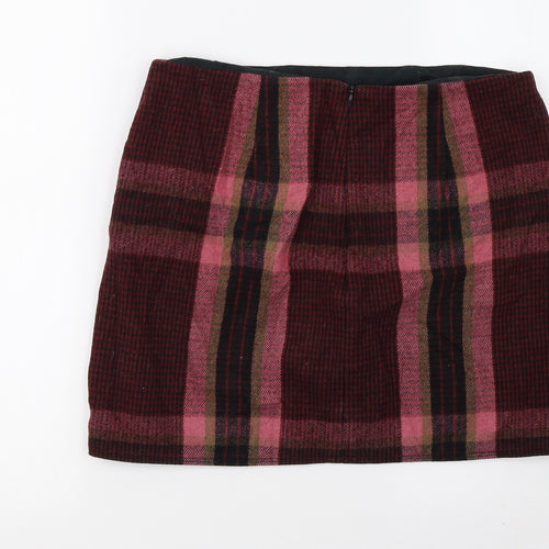 Gap Womens Pink Check  A-Line Skirt Size 8