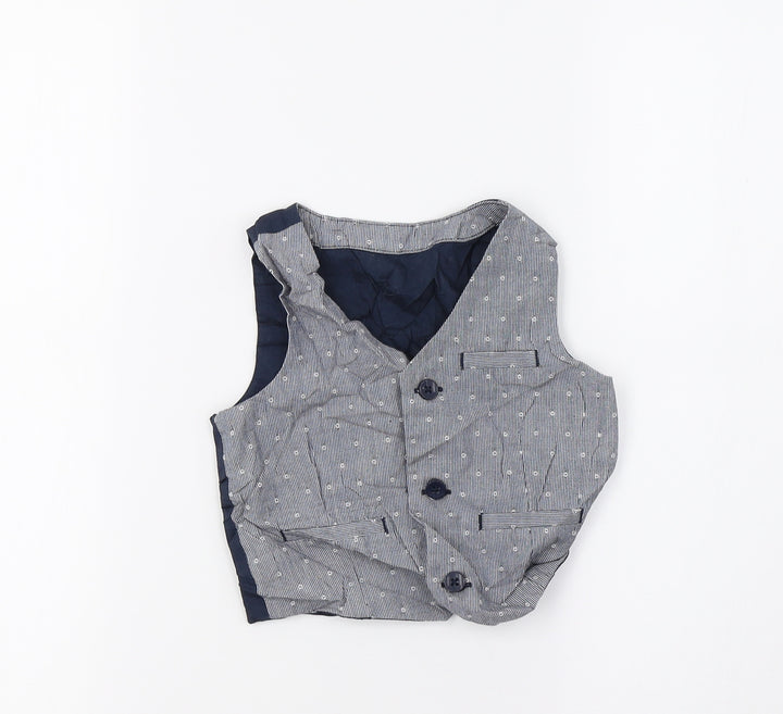 Primark Boys Blue Tuxedo Suit Waistcoat Size 12-18 Months