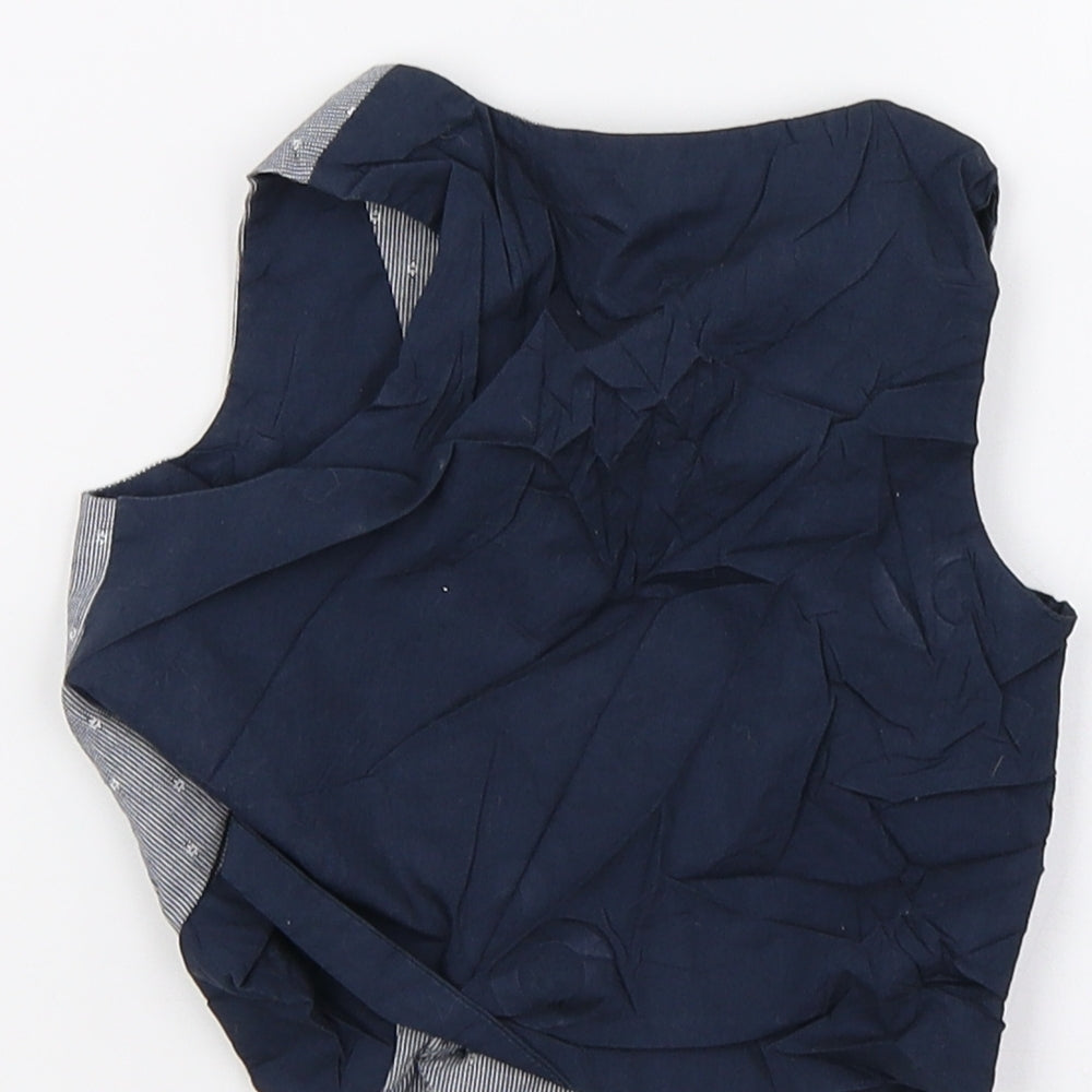 Primark Boys Blue   Tuxedo Suit Waistcoat Size 12-18 Months