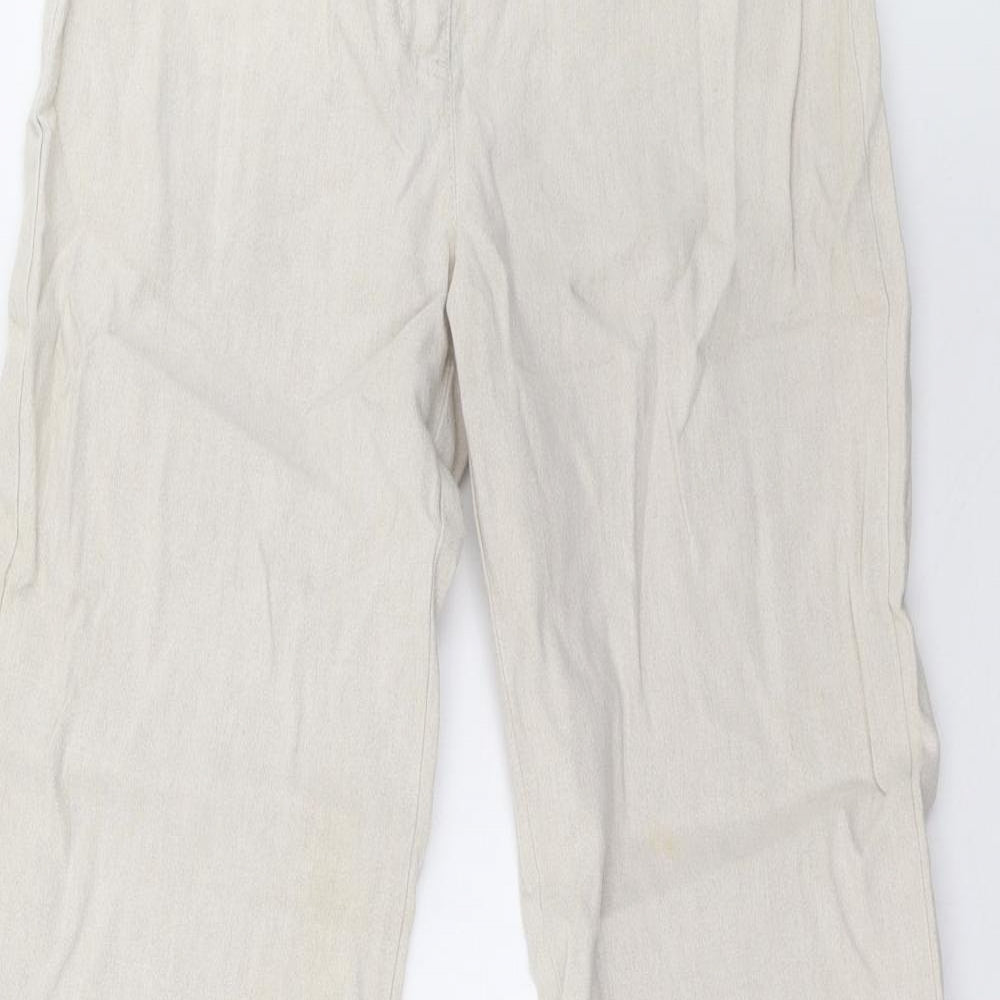 Marks and Spencer Womens Beige   Trousers  Size 10 L33 in