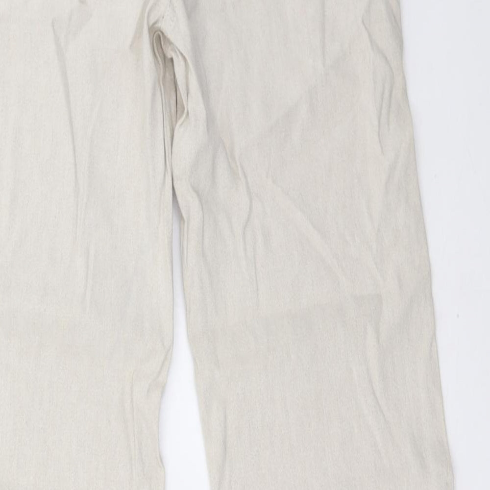 Marks and Spencer Womens Beige   Trousers  Size 10 L33 in