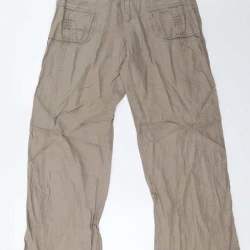 Preworn Womens Beige   Trousers  Size 16 L32 in