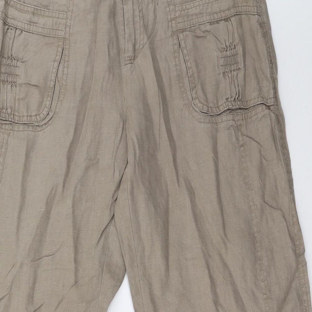 Preworn Womens Beige   Trousers  Size 16 L32 in
