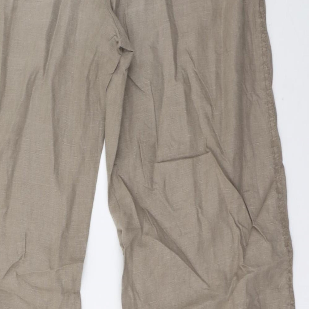 Preworn Womens Beige   Trousers  Size 16 L32 in
