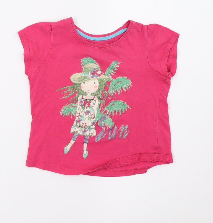 Primark Girls Pink Pullover T-Shirt Size 2-3 Years