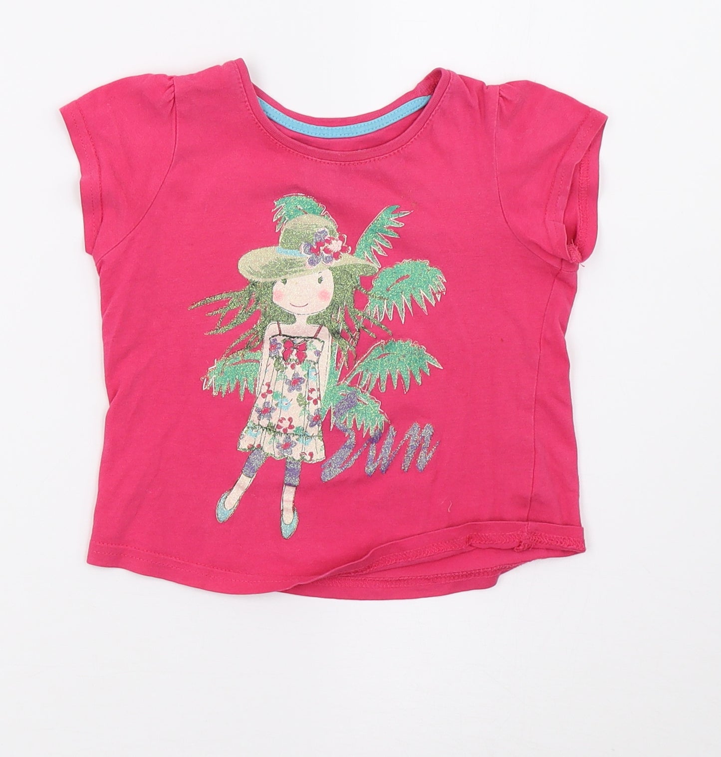 Primark Girls Pink   Pullover T-Shirt Size 2-3 Years